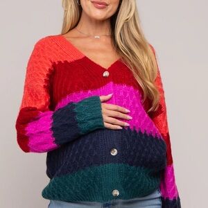 Colorful Women's Maternity Sweater, NWOT